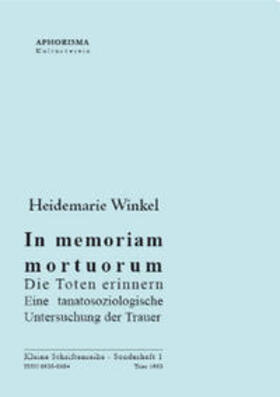 Winkel | In memoriam mortuorum - Die Toten erinnern | Buch | 978-3-86575-131-7 | sack.de