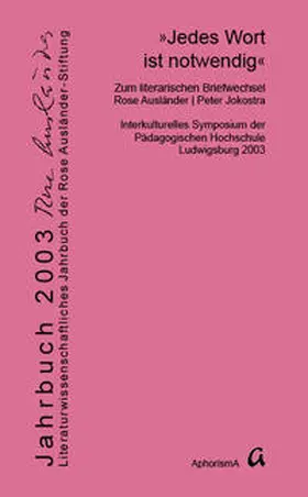 Vogel / Gans |  "Jedes Wort ist notwendig" | Buch |  Sack Fachmedien