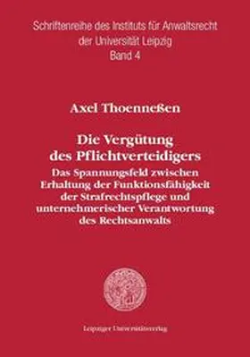 Thoenneßen |  Die Vergütung des Pflichtverteidigers | Buch |  Sack Fachmedien