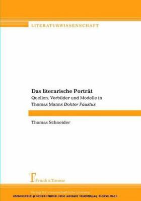 Schneider |  Das literarische Porträt | Buch |  Sack Fachmedien