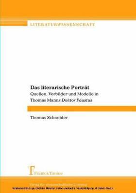 Schneider |  Das literarische Porträt | Buch |  Sack Fachmedien