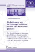 Bönnemann |  Die Beilegung von Verfassungskonflikten vor der Zeit des Grundgesetzes | Buch |  Sack Fachmedien