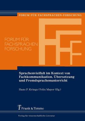 Mayer | Sprachenvielfalt im Kontext von Fachkommunikation, Übersetzung und Fremdsprachenunterricht | E-Book | sack.de