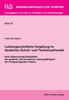 Rinnebach |  Leistungsorientierte Vergütung im deutschen Schuh- und Textileinzelhandel | Buch |  Sack Fachmedien