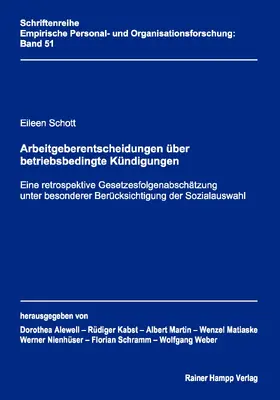Schott |  Arbeitgeberentscheidungen über betriebsbedingte Kündigungen | Buch |  Sack Fachmedien