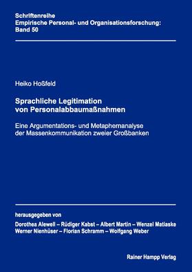 Hoßfeld / Hossfeld |  Sprachliche Legitimation von Personalabbaumaßnahmen | eBook | Sack Fachmedien