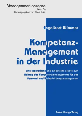 Wimmer |  Kompetenz-Management in der Industrie | Buch |  Sack Fachmedien