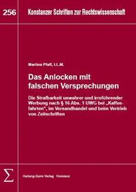 Pfaff |  Das Anlocken mit falschen Versprechungen | Buch |  Sack Fachmedien
