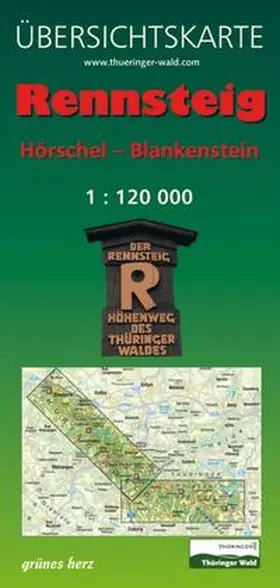 Gebhardt |  Rennsteig 1  120 000 Übersichtskarte | Sonstiges |  Sack Fachmedien