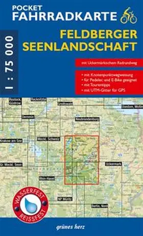 Gebhardt |  Feldberger Seenlandschaft Pocket Fahrradkarte 1 : 75 000 | Sonstiges |  Sack Fachmedien