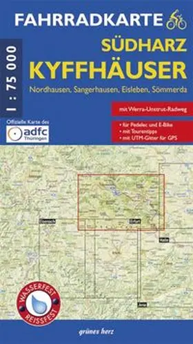 Gebhardt |  Südharz, Kyffhäuser Fahrradkarte 1 : 75 000 | Sonstiges |  Sack Fachmedien