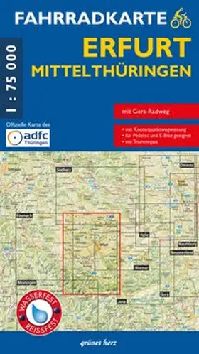 Fahrradkarte Erfurt, Mittelthüringen | Sonstiges | 978-3-86636-261-1 | www.sack.de