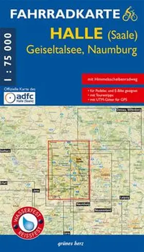 Fahrradkarte Halle, Geiseltalsee, Naumburg | Sonstiges | 978-3-86636-276-5 | www.sack.de