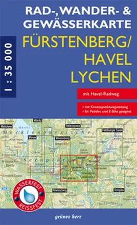 Gebhardt |  Rad-, Wander- und Gewässerkarte Fürstenberg/Havel, Lychen | Sonstiges |  Sack Fachmedien