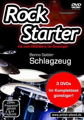 Sattler | Rockstarter Vol. 1-3 - Schlagzeug (3 DVDs) | Sonstiges | 978-3-86642-077-9 | sack.de