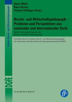 Breuer / Münk / Deißinger | Berufs- und Wirtschaftspädagogik | Buch | 978-3-86649-202-8 | sack.de