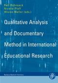 Bohnsack / Pfaff / Weller |  Qualitative Analysis and Documentary Method | Buch |  Sack Fachmedien