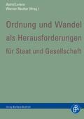 Lorenz / Reutter |  Ordnung und Wandel als Herausforderungen für Staat und Gesellschaft | Buch |  Sack Fachmedien