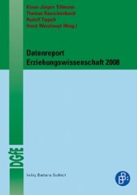 Tillmann / Rauschenbach / Tippelt | Datenreport Erziehungswissenschaft 2008 | E-Book | sack.de