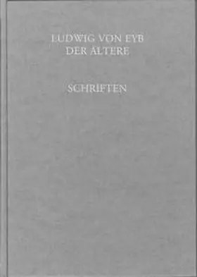 Weiß |  Ludwig von Eyb der Ältere (1417-1502) | Buch |  Sack Fachmedien