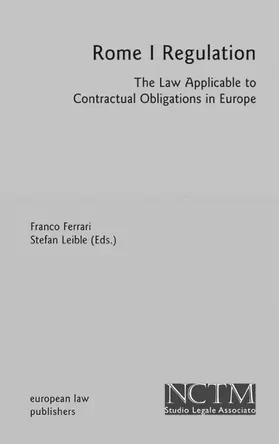 Ferrari / Leible |  Rome I Regulation | eBook | Sack Fachmedien
