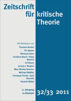 Schweppenhäuser / Kramer / Bock |  Zeitschrift für kritische Theorie / Zeitschrift für kritische Theorie, Heft 32/33 (2011) | Buch |  Sack Fachmedien