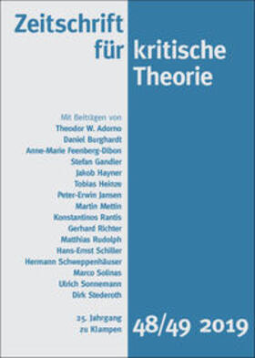 Kramer / Schweppenhäuser |  Zeitschrift für kritische Theorie | Buch |  Sack Fachmedien