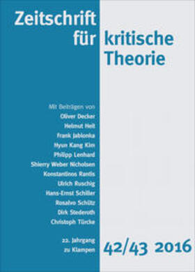 Kramer / Schweppenhäuser / Decker | Zeitschrift für kritische Theorie / Zeitschrift für kritische Theorie, Heft 42/43 | E-Book | sack.de