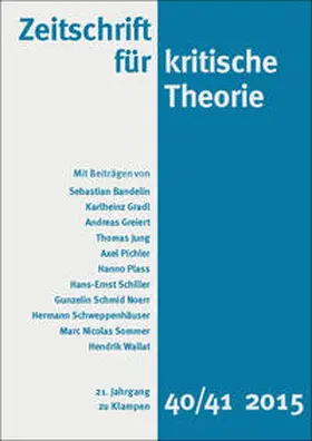 Schweppenhäuser / Plass / Kramer |  Zeitschrift für kritische Theorie / Zeitschrift für kritische Theorie, Heft 40/41 | eBook | Sack Fachmedien
