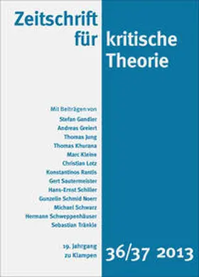 Schweppenhäuser / Sautermeister / Kramer |  Zeitschrift für kritische Theorie / Zeitschrift für kritische Theorie, Heft 36/37 | eBook | Sack Fachmedien