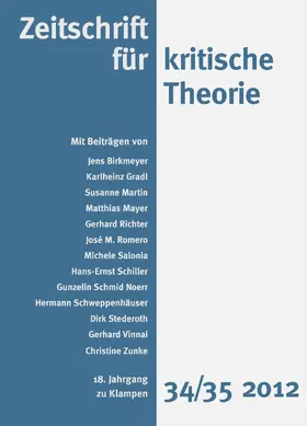 Schweppenhäuser / Kramer |  Zeitschrift für kritische Theorie / Zeitschrift für kritische Theorie, Heft 34/35 | eBook | Sack Fachmedien