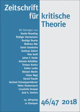 Schweppenhäuser / Hofstätter / Kramer |  Zeitschrift für kritische Theorie / Zeitschrift für kritische Theorie, Heft 46/47 | eBook | Sack Fachmedien