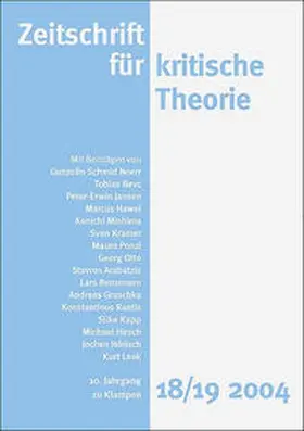 Bock / Schweppenhäuser / Kramer |  Zeitschrift für kritische Theorie / Zeitschrift für kritische Theorie, Heft 18/19 | eBook | Sack Fachmedien