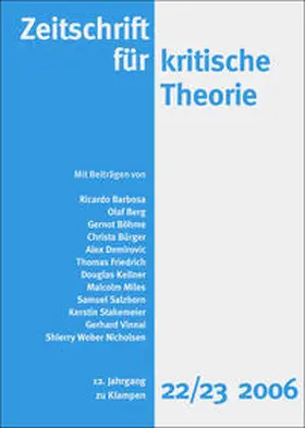 Schweppenhäuser / Bock / Kramer |  Zeitschrift für kritische Theorie / Zeitschrift für kritische Theorie, Heft 22/23 (2006) | eBook | Sack Fachmedien