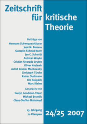 Bock / Kramer / Schweppenhäuser |  Zeitschrift für kritische Theorie / Zeitschrift für kritische Theorie, Heft 24/25 | eBook | Sack Fachmedien