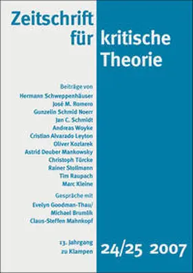Bock / Kramer / Schweppenhäuser |  Zeitschrift für kritische Theorie / Zeitschrift für kritische Theorie, Heft 24/25 | eBook | Sack Fachmedien