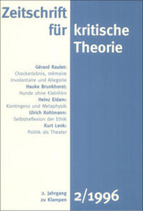 Schweppenhäuser / Bock / Kramer |  Zeitschrift für kritische Theorie / Zeitschrift für kritische Theorie, Heft 2 | eBook | Sack Fachmedien