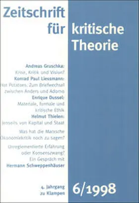 Schweppenhäuser / Bock / Kramer |  Zeitschrift für kritische Theorie / Zeitschrift für kritische Theorie, Heft 6 | eBook | Sack Fachmedien