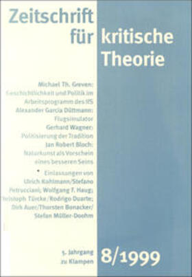 Schweppenhäuser / Bock / Kramer |  Zeitschrift für kritische Theorie / Zeitschrift für kritische Theorie, Heft 8 | eBook | Sack Fachmedien