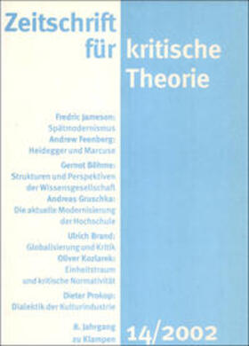 Kramer / Schweppenhäuser / Bock |  Zeitschrift für kritische Theorie / Zeitschrift für kritische Theorie, Heft 14 | eBook | Sack Fachmedien