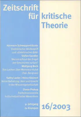 Schweppenhäuser / Bock / Kramer |  Zeitschrift für kritische Theorie / Zeitschrift für kritische Theorie, Heft 16 | eBook | Sack Fachmedien