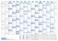 Reiter |  Wandkalender 2024 A1+ [Blau] 89cm x 63cm gefalzt mit Extra A4-Übersicht Eurolochung | Sonstiges |  Sack Fachmedien