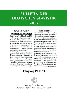 Udolph / Kempgen |  Bulletin der deutschen Slavistik. Jahrgang 19, 2013 | Buch |  Sack Fachmedien