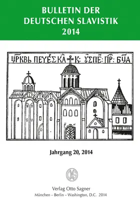 Udolph / Kempgen |  Bulletin der deutschen Slavistik. Jahrgang 20, 2014 | Buch |  Sack Fachmedien