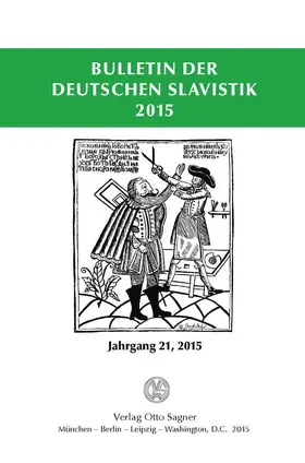 Udolph / Kempgen |  Bulletin der deutschen Slavistik 2015. Jahrgang 21, 2015 | Buch |  Sack Fachmedien