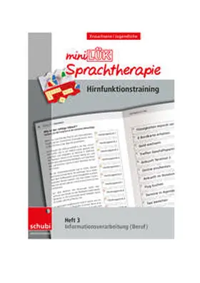 Steiner / Zöllner |  miniLÜK-Sprachtherapie Heft 3  - Hirnfunktionstraining | Buch |  Sack Fachmedien