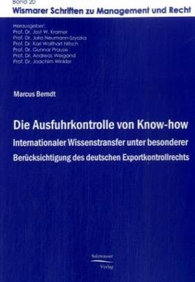 Berndt / Kramer |  Die Ausfuhrkontrolle von Know-how | Buch |  Sack Fachmedien