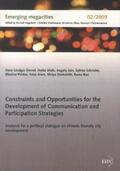 Dienel / Walk / Jain |  Constraints and Opportunities for the Development of Communication and Participation Strategies | Buch |  Sack Fachmedien
