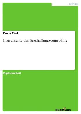 Paul |  Instrumente des Beschaffungscontrolling | Buch |  Sack Fachmedien
