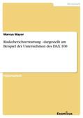 Mayer |  Risikoberichterstattung - dargestellt am Beispiel der Unternehmen des DAX 100 | Buch |  Sack Fachmedien